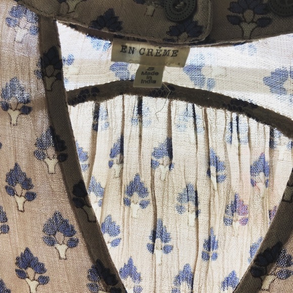 Blue and Cream Tunic/Dress - Picture 2 of 2